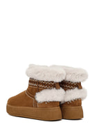 Kadın Taba Kalın Tabanlı Süet Teddy Bot | Derimod Kadın Taba Kalın Tabanlı Süet Teddy Bot | Derimod