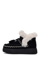 Kadın Siyah Kalın Tabanlı Püsküllü Süet Teddy Bot | Derimod Kadın Siyah Kalın Tabanlı Püsküllü Süet Teddy Bot | Derimod