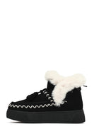 Kadın Siyah Kalın Tabanlı Püsküllü Süet Teddy Bot | Derimod Kadın Siyah Kalın Tabanlı Püsküllü Süet Teddy Bot | Derimod