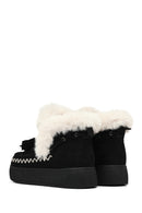 Kadın Siyah Kalın Tabanlı Püsküllü Süet Teddy Bot | Derimod Kadın Siyah Kalın Tabanlı Püsküllü Süet Teddy Bot | Derimod