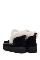 Kadın Siyah Kalın Tabanlı Püsküllü Süet Teddy Bot | Derimod Kadın Siyah Kalın Tabanlı Püsküllü Süet Teddy Bot | Derimod