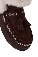 Kadın Kahverengi Kalın Tabanlı Püsküllü Süet Teddy Bot | Derimod Kadın Kahverengi Kalın Tabanlı Püsküllü Süet Teddy Bot | Derimod