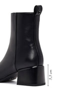 Kadın Siyah Fermuarlı Kısa Topuklu Bot | Derimod Kadın Siyah Fermuarlı Kısa Topuklu Bot | Derimod