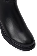 Kadın Siyah Fermuarlı Çizme | Derimod Kadın Siyah Fermuarlı Çizme | Derimod