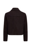 Jill Kadın Kahverengi Kısa Süet Deri Mont | Derimod Jill Kadın Kahverengi Kısa Süet Deri Mont | Derimod