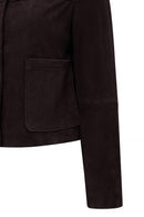 Jill Kadın Kahverengi Kısa Süet Deri Mont | Derimod Jill Kadın Kahverengi Kısa Süet Deri Mont | Derimod