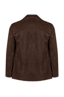 Gloria Kadın Kahverengi Oversize Süet Deri Ceket | Derimod Gloria Kadın Kahverengi Oversize Süet Deri Ceket | Derimod