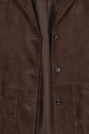 Gloria Kadın Kahverengi Oversize Süet Deri Ceket | Derimod Gloria Kadın Kahverengi Oversize Süet Deri Ceket | Derimod