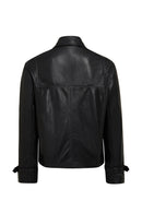 Paloma Kadın Siyah Kısa Oversize Biker Deri Ceket | Derimod Paloma Kadın Siyah Kısa Oversize Biker Deri Ceket | Derimod