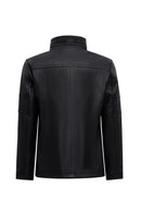 Diana Kadın Siyah Yaka Kürklü Oversize Deri Mont | Derimod Diana Kadın Siyah Yaka Kürklü Oversize Deri Mont | Derimod