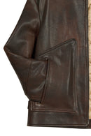 Garcia Kadın Kahverengi Gömlek Yaka Oversize Deri Ceket | Derimod Garcia Kadın Kahverengi Gömlek Yaka Oversize Deri Ceket | Derimod