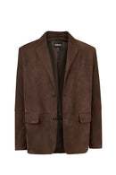 Rodrygo Erkek Kahverengi Blazer Süet Deri Ceket | Derimod Rodrygo Erkek Kahverengi Blazer Süet Deri Ceket | Derimod