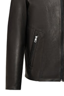 Insignia Erkek Siyah Hakim Yaka Deri Mont | Derimod Insignia Erkek Siyah Hakim Yaka Deri Mont | Derimod