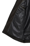 Insignia Erkek Siyah Hakim Yaka Deri Mont | Derimod Insignia Erkek Siyah Hakim Yaka Deri Mont | Derimod