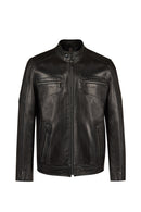 Laporte Erkek Siyah Hakim Yaka Deri Ceket | Derimod Laporte Erkek Siyah Hakim Yaka Deri Ceket | Derimod