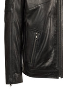 Laporte Erkek Siyah Hakim Yaka Deri Ceket | Derimod Laporte Erkek Siyah Hakim Yaka Deri Ceket | Derimod