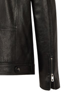 Laporte Erkek Siyah Hakim Yaka Deri Ceket | Derimod Laporte Erkek Siyah Hakim Yaka Deri Ceket | Derimod