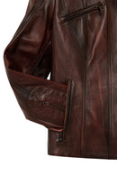 Janet Woman Brown Short Leather Jacket | Derimod Janet Woman Brown Short Leather Jacket | Derimod