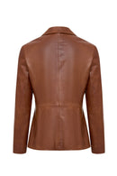 Helen Kadın Taba Kısa Deri Ceket | Derimod Helen Kadın Taba Kısa Deri Ceket | Derimod