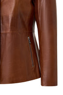 Helen Kadın Taba Kısa Deri Ceket | Derimod Helen Kadın Taba Kısa Deri Ceket | Derimod