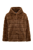 Vienna Kadın Hardal Kapüşonlu Teddy Mont | Derimod Vienna Kadın Hardal Kapüşonlu Teddy Mont | Derimod