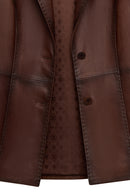 Barbara Kadın Kahverengi Blazer Deri Ceket | Derimod Barbara Kadın Kahverengi Blazer Deri Ceket | Derimod