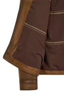 King Male Brown Stand Collar Leather Jacket | Derimod King Male Brown Stand Collar Leather Jacket | Derimod