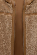 Prag Kadın Hardal Kapüşonlu Teddy Deri Mont | Derimod Prag Kadın Hardal Kapüşonlu Teddy Deri Mont | Derimod