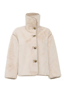 Malmö Kadın Bej Devrik Yaka Oversize Teddy Deri Mont | Derimod Malmö Kadın Bej Devrik Yaka Oversize Teddy Deri Mont | Derimod