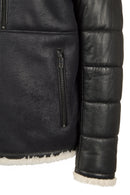 Zermatt Erkek Siyah Hakim Yaka Teddy Mont | Derimod Zermatt Erkek Siyah Hakim Yaka Teddy Mont | Derimod