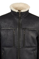 Zermatt Erkek Siyah Hakim Yaka Teddy Mont | Derimod Zermatt Erkek Siyah Hakim Yaka Teddy Mont | Derimod