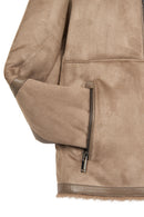 Gstaab Men's Beige Collar Teddy Coat | Derimod Gstaab Men's Beige Collar Teddy Coat | Derimod