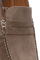 Men's Beige Suede Leather Loafer | Derimod Men's Beige Suede Leather Loafer | Derimod