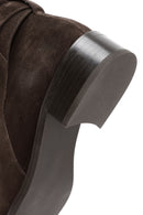 Woman Brown Zip Closure Suede Boots | Derimod Woman Brown Zip Closure Suede Boots | Derimod