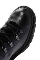 Women's Black Short Heeled Leather Boots | Derimod Women's Black Short Heeled Leather Boots | Derimod