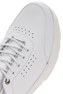 Erkek Beyaz Bağcıklı Deri Sneaker | Derimod