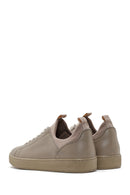 Men's Mink Lace-up Leather Sneaker | Derimod Men's Mink Lace-up Leather Sneaker | Derimod