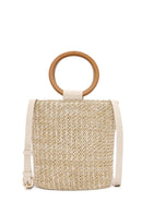 Women's Cream Long Strap Straw Handle Bag | Derimod Women's Cream Long Strap Straw Handle Bag | Derimod
