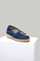 Baykuşlu Mavi Kadın Espadril | Derimod Baykuşlu Mavi Kadın Espadril | Derimod