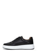Erkek Siyah Bağcıklı Deri Sneaker | Derimod Erkek Siyah Bağcıklı Deri Sneaker | Derimod