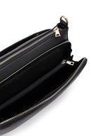 Kadın Siyah Uzun Askılı Deri Kol Çantası | Derimod Kadın Siyah Uzun Askılı Deri Kol Çantası | Derimod