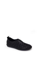 Woman Black Patterned Leather Comfort Shoes | Derimod Woman Black Patterned Leather Comfort Shoes | Derimod