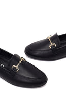 Kadın Siyah Tokalı Deri Klasik Loafer | Derimod Kadın Siyah Tokalı Deri Klasik Loafer | Derimod