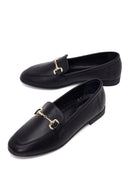 Kadın Siyah Tokalı Deri Klasik Loafer | Derimod Kadın Siyah Tokalı Deri Klasik Loafer | Derimod