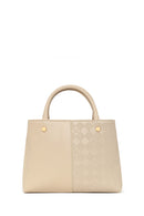 Kadın Krem Uzun Askılı Baskılı Klasik Kol Çantası | Derimod Kadın Krem Uzun Askılı Baskılı Klasik Kol Çantası | Derimod