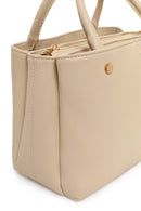 Kadın Krem Uzun Askılı Baskılı Klasik Kol Çantası | Derimod Kadın Krem Uzun Askılı Baskılı Klasik Kol Çantası | Derimod