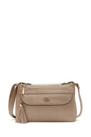 Woman Beige Long Strap Crossbody Bag | Derimod Woman Beige Long Strap Crossbody Bag | Derimod