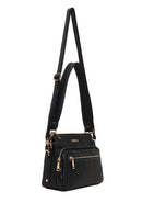 Woman Black Long Strap Shoulder Bag | Derimod Woman Black Long Strap Shoulder Bag | Derimod