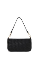 Kadın Siyah Uzun Askılı Örgülü Omuz Çantası | Derimod Kadın Siyah Uzun Askılı Örgülü Omuz Çantası | Derimod