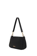 Kadın Siyah Uzun Askılı Örgülü Omuz Çantası | Derimod Kadın Siyah Uzun Askılı Örgülü Omuz Çantası | Derimod